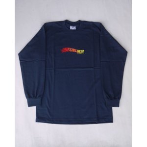 画像: SIXHELMETS CHOPPERS LONG SLEEVE T-SHIRT NAVY×RED FLAME