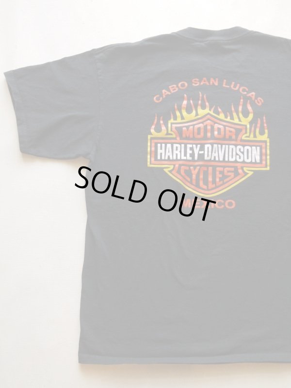 画像1: HARLEYDAVIDSON CABO SAN LUCAS MEXICO OFFICIAL VTG T-SHIRT BLACK XL