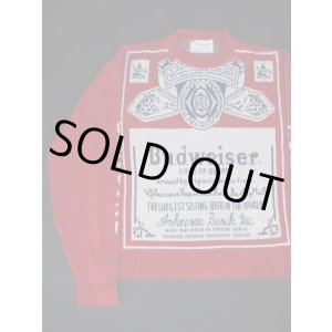 画像: BUDWEISER SWESTER RED MADE IN USA L