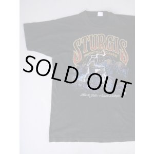 画像: 90s STURGIS MORTORCYCLE CLASSIC BLACK HILLS SOUTH DAKOTA VTG T-SHIRT BLACK XL