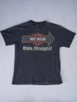 画像5: HARLEYDAVIDSON RIDE STRAIGHT OFFICIAL VTG T-SHIRT BLACK M