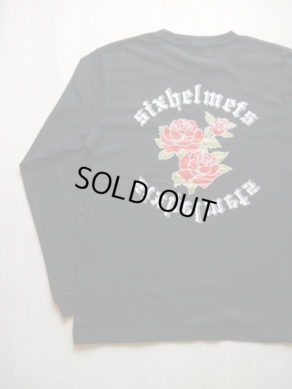 画像1: SIXHELMETS ROSE LONG SLEEVE T-SHIRT BLACK