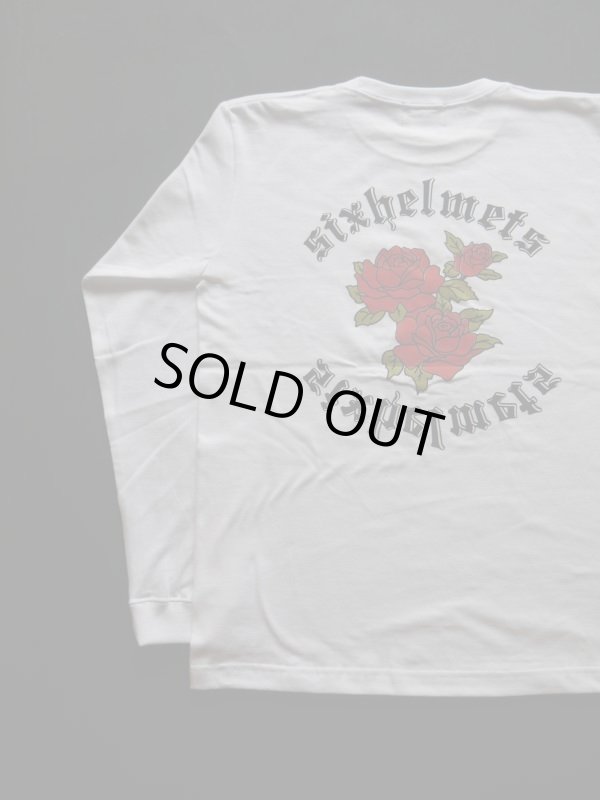 画像1: SIXHELMETS ROSE LONG SLEEVE T-SHIRT WHITE