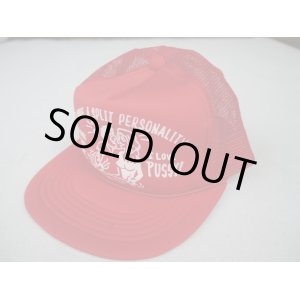 画像: 80s I HAVE A SPLIT PERSONALITY VTG TRUCKER MESH CAP RED