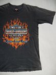 画像2: 90s HARLEYDAVIDSON FLAMES BAR&SHIELD LOGO OFFICIAL VTG T-SHIRT BLACK M