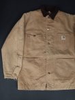 画像1: 70s CARHARTT US MADE VTG COVERALL INNER BLANKET BEIGE L