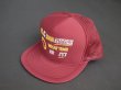 画像1: 80s CONTEMPORARY ADVERTISEMENT FUNNY TRUCKER SNAP BACK CAP BURGUNDY (1)