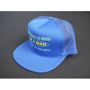 画像: 80s CONTEMPORARY ADVERTISEMENT FUNNY TRUCKER SNAP BACK CAP BLUE (1)