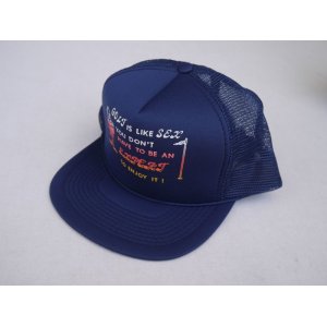 画像: 80s CONTEMPORARY ADVERTISEMENT FUNNY TRUCKER SNAP BACK CAP NAVY (3)