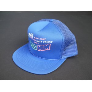 画像: 80s CONTEMPORARY ADVERTISEMENT FUNNY TRUCKER SNAP BACK CAP BLUE (4)