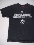 画像1: NFL RAIDERS REAL MEN WEAR BLACK VTG T-SHIRT BLACK M