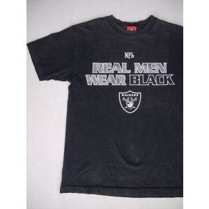 画像: NFL RAIDERS REAL MEN WEAR BLACK VTG T-SHIRT BLACK M