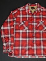 画像: SIXHELMETS COTTON OMBRE CHECK LONG SLEEVE SHIRT RED