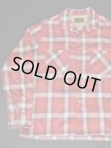 画像: SIXHELMETS COTTON OMBRE CHECK LONG SLEEVE SHIRT RED