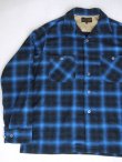 画像1: SIXHELMETS COTTON OMBRE CHECK LONG SLEEVE SHIRT BLUE