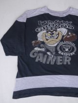 画像: 1993 LOS ANGELES RAIDERS OFFICIAL VTG FOOTBALL T-SHIRT BLACK×GRAY L