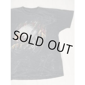 画像: EAGLE&BIKER FULL PRINT VTG T-SHIRT BLACK XL