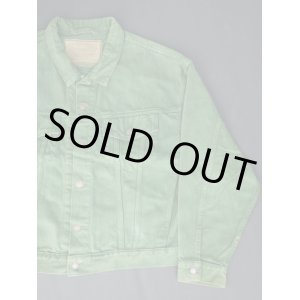 画像: LEVIS 70598 VTG DENIM TRUCKER JACKET MADE IN USA AFTER-DYEING GREEN L