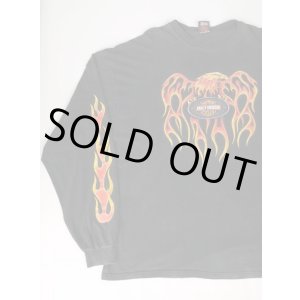 画像: 90s HARLEY DAVIDSON WAUKON IOWA OFFICIAL LONG SLEEVE VTG T-SHIRT BLACK XXXL
