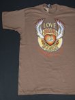 画像1: NOS 1995 HARLEY DAVIDSON OFFICIAL LOVE RIDE VTG T-SHIRT BROWN L  