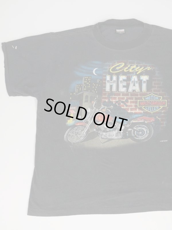 画像1: HARLEY DAVIDSON CITY HEAT OFFICIAL VTG T-SHIRT BLACK XL  