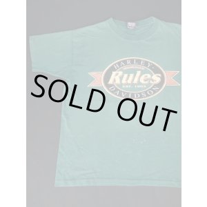 画像: HARLEY DAVIDSON RULES VTG T-SHIRT DARK GREEN L