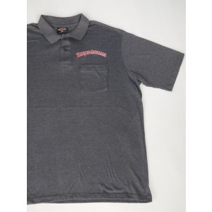画像: HARLEY DAVIDSON VTG POLO SHIRT CHARCOAL GRAY XXL