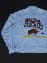 画像: 70s MONTGOMERY WARD RAINBOW TRUCKERS TORRANCE CALIFORNIA VTG JACKET LIGHT BLUE L