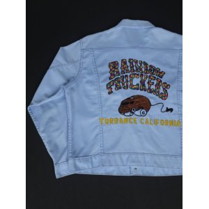 画像: 70s MONTGOMERY WARD RAINBOW TRUCKERS TORRANCE CALIFORNIA VTG JACKET LIGHT BLUE L