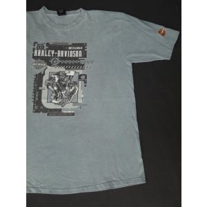 画像: 1997 HARLEY DAVIDSON NUCKLE HEAD VTG T-SHIRT BLUE GRAY XL