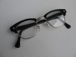 画像1: 60s AMERICAN OPTICAL VTG BROW COMBINATION EYAWEAR 44 BLACK