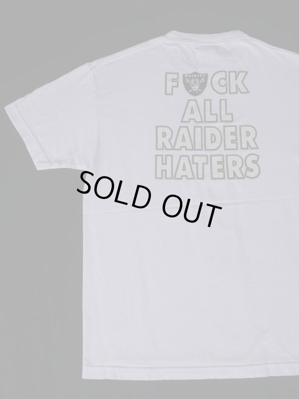 画像1: RAIDERS FUCK ALL RAIDER HATERS VTG T-SHIRT WHITE L