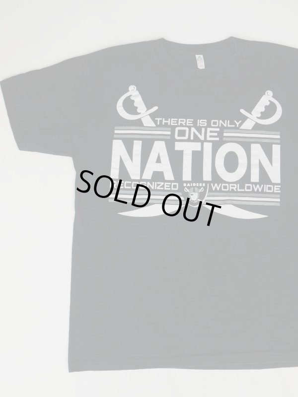 画像1: RAIDERS THERE IS ONLY ONE NATION RECOGNIZED WORLDWIDE T-SHIRT BLACK L