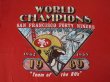 画像4: SAN FRANCISCO FORTY NINERS WORLD CAHMPIONS 1989 OFFICIAL VTG T-SHIRT RED XL