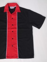 画像: CRUISIN USA BURRY HAHERTY BOWLING SHIRT BLACK×RED M