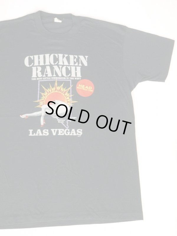 画像1: 80s CHICKEN RANCH LAS VEGAS VTG T-SHIRT MADE IN USA BLACK L