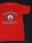 画像2: 80s CHAMPION STANFORD UNIVARSITY VTG T-SHIRT MADE IN USA RED L