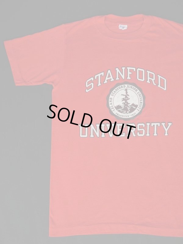 画像1: 80s CHAMPION STANFORD UNIVARSITY VTG T-SHIRT MADE IN USA RED L