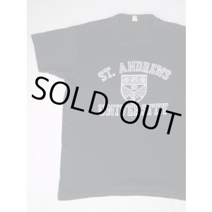 画像: 80s ST.ANDREWS UNIVERSITY VTG T-SHIRT MADE IN USA BLACK XXL