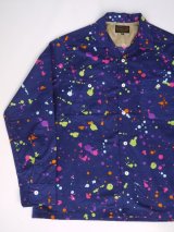 画像: SIXHELMETS SPATTERING ABSTRACT FABRIC LONG SLEEVE SHIRT