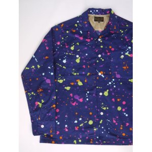 画像: SIXHELMETS SPATTERING ABSTRACT FABRIC LONG SLEEVE SHIRT