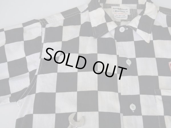 50s-60s FIRESTONE LION UNIFORM INC. VTG CHECKER S/S SHIRT S