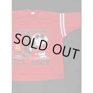 画像: 70s SNOOPY SAN FRANCISCO 49ERS JOE 49ER OFFICIAL VTG T-SHIRT MADE IN USA RED M