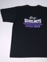 画像: SIXHELMETS RACING CYCLE EQUIP T-SHIRT BLACK×PURPLE