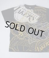 画像: NBA LOS ANGELES LAKERS OVER PRINT T-SHIRT BLACK XL