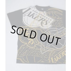 画像: NBA LOS ANGELES LAKERS OVER PRINT T-SHIRT BLACK XL