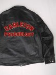 画像9: AVON SPORTSWEAR CARLRETON PSYCHOLOGY ALL LEATHER VTG VARSITY JACKET BLACK ML