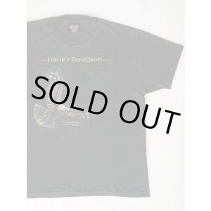 画像: HARLEY DAVIDSON FREEDOM RIDES ON IT'S WINGS OFFICIAL VTG POCKET T-SHIRT FADED BLACK XL MADE IN USA