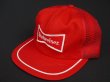 画像1: BUDWEISER BEER VTG TRUCKER CAP RED MADE IN USA (1)