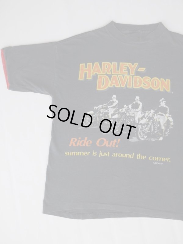 画像1: HARLEY DAVIDSON RIDE OUT! SUMMER IS JUST AROUND THE CORNER OFFICIAL VTG T-SHIRT BLACK